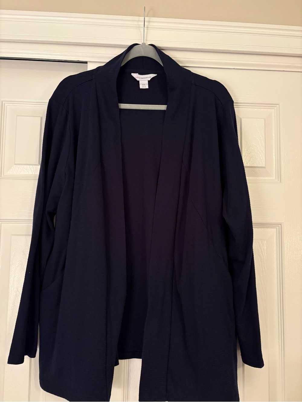 Liz Claiborne Open-Front Navy Women's Cardigan Sweater